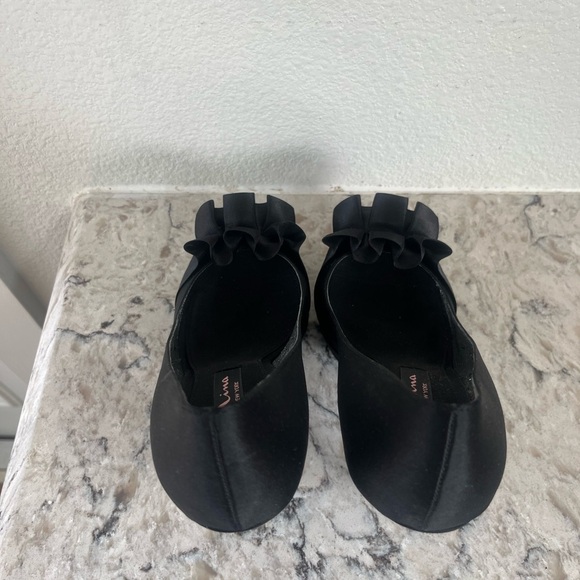 Nina Black High Heel Pumps with Decorative Toe - Picture 5 of 9